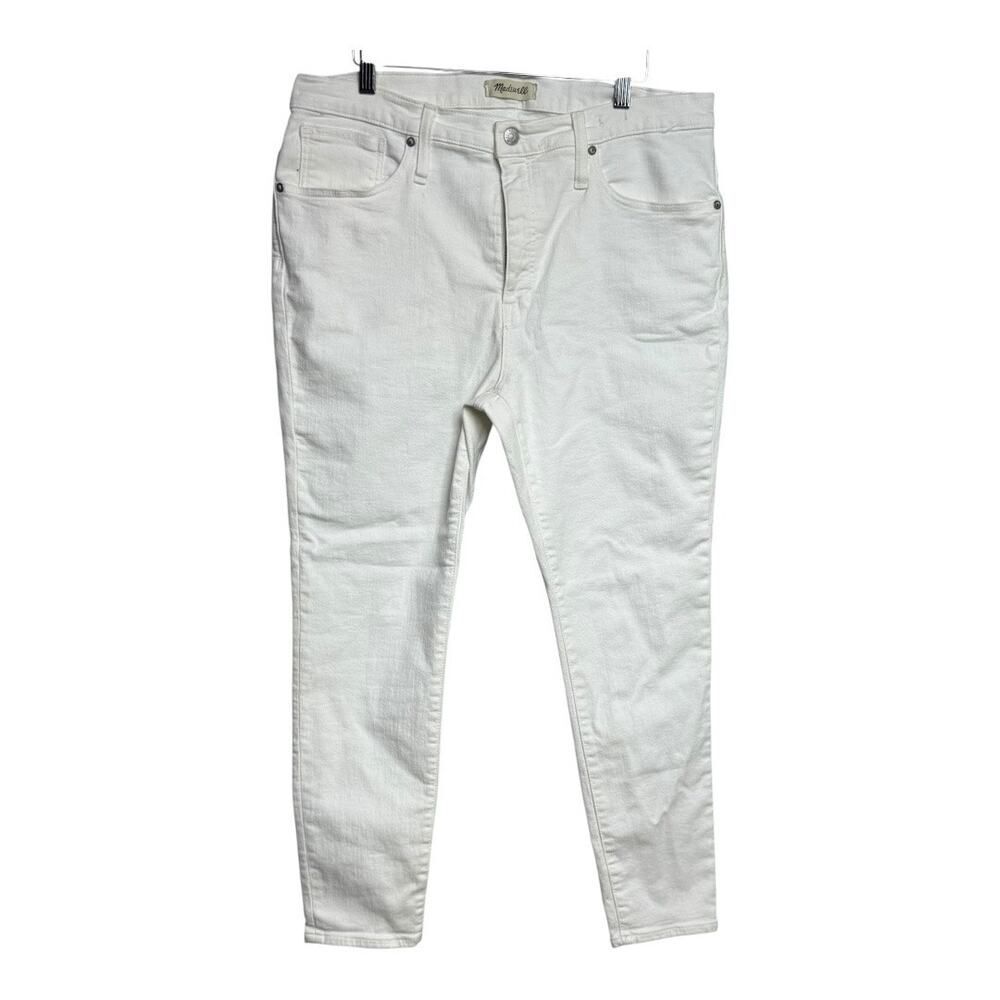 Madewell‎ white  9" high rise  skinny jeans 33p